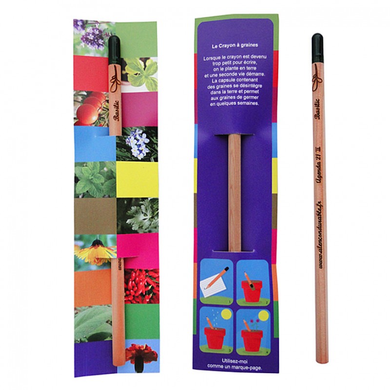 Crayon capsule de graines - Crayon à planter personnalisé écologique