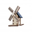 Petit moulin solaire publicitaire en bois personnalisable