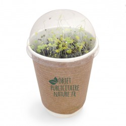 Kit de plantation publicitaire personnalisable en pot "Smoothie"