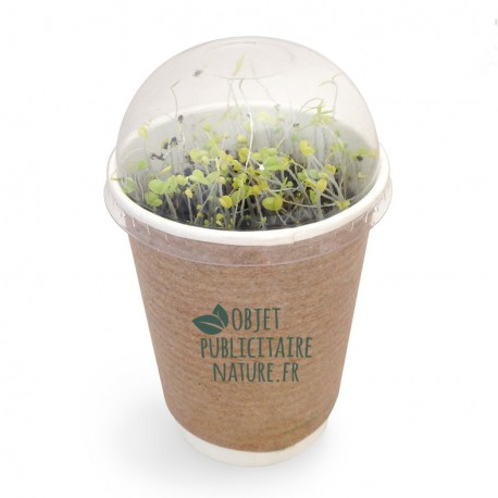 Kit de plantation publicitaire personnalisable en pot "Smoothie"