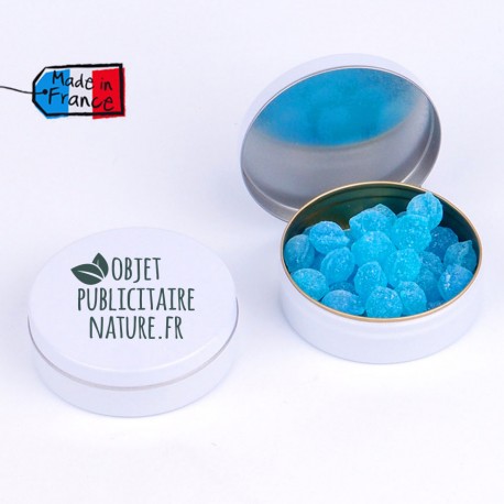 Boîte bonbons personnalisable 50mm 16 Gr - Parfum menthe