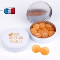 Boîte bonbons personnalisable 70mm 50Gr - Pastille miel eucalyptus