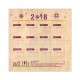 Carte voeux et calendrier en bois format carré 145x145mm