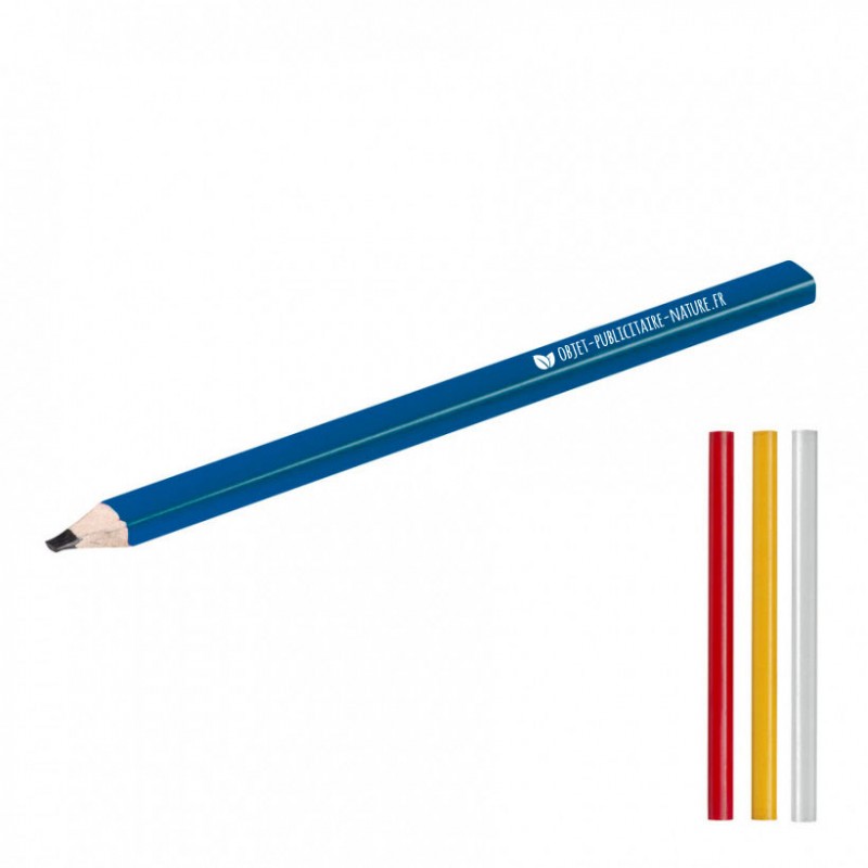 Crayon de charpentier personnalisable, disponible en 3 coloris