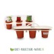 Kit de plantation personnalisable 3 pots terre cuite avec support bois