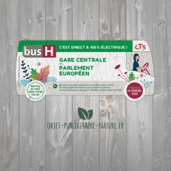 Carte ensemencée personnalisée avec découpe laser en forme de bus