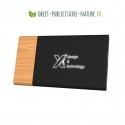 Powerbank aspect bois personnalisable logo lumineux 5000 mAh