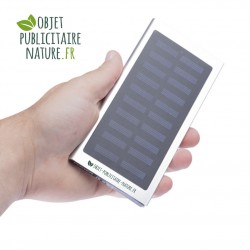 Batterie-Chargeur solaire personnalisable en aluminium