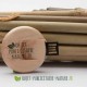 Clé USB personnalisable en bois forme ronde pivotante