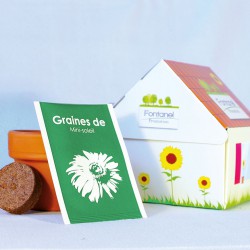 Kit de plantation "Maison" packaging publicitaire