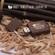 Clé USB personnalisable en bois avec cordon 58 x 29 x 10 mm