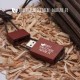 Clé USB personnalisable en bois avec cordon 58 x 29 x 10 mm