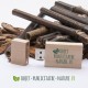 Clé USB personnalisable en bois plate 60 x 28 x 10 mm (érable)