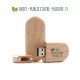 Clé USB personnalisée en bois d'érable plate arrondie