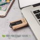 Petite clé USB personnalisable en bois avec oeillet pour porte-clé