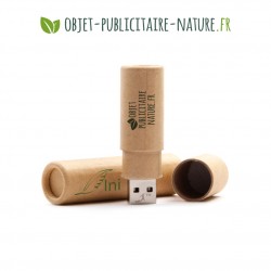 Clé USB ronde en papier recyclé personnalisable