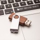 Clé USB publicitaire en bois et métal personnalisable