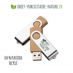 Clé USB personnalisable en plastique recyclé et métal