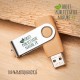 Clé USB en plastique recyclé et métal personnalisable