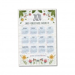 Calendrier 2021 imprimé sur papier ensemencé - 12 mois/page