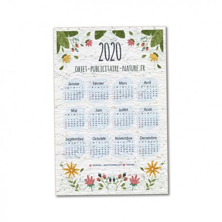 Calendrier à planter ensemencé illustration 2024 graine original cadeau