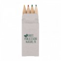 Etui publicitaire 4 crayons couleur bois