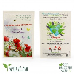 Sachet de graines personnalisé sur papier végétal format A6