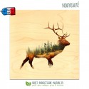 Carte en bois personnalisable grand format 300x300mm