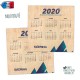 Calendrier en bois grand format 300x300mm fabriqué et imprimé en France !