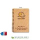 Carnet bloc-note à spirales A6 avec couverture bois personnalisable