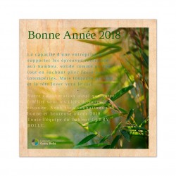 Carte en bois format carré 175x175mm - Carte voeux bois personnalisée