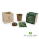 Kit de plantation publicitaire personnalisable en cube bois