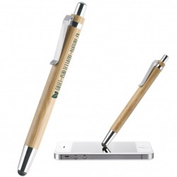 Stylo/stylet publicitaire en bois 2 en 1