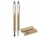 Coffret stylo à bille avec embout tactile et un porte-mines en bambou