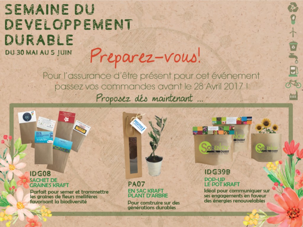 objet publicitaire semaine developpement durable