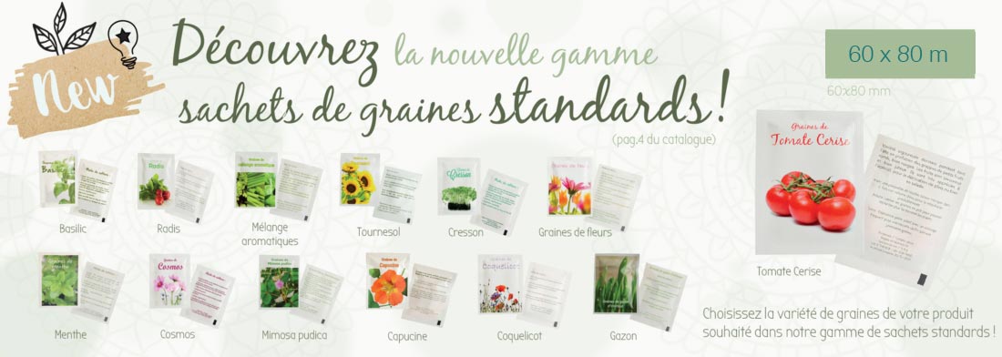 Sachets de graines publicitaire